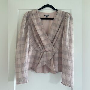 Express Pink & Black Blouse